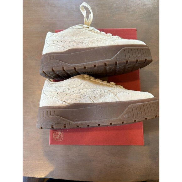 Puma Sneaker Karmen II Idol Size 4.5 M Jr. Ivory Silver Kids Platform Off White - Picture 6 of 11